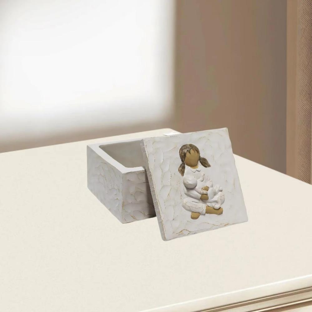 Universal Pet Coffin Box Cartoon Cat Memorial Box Durable Resin Pet Urn Pet Supplies