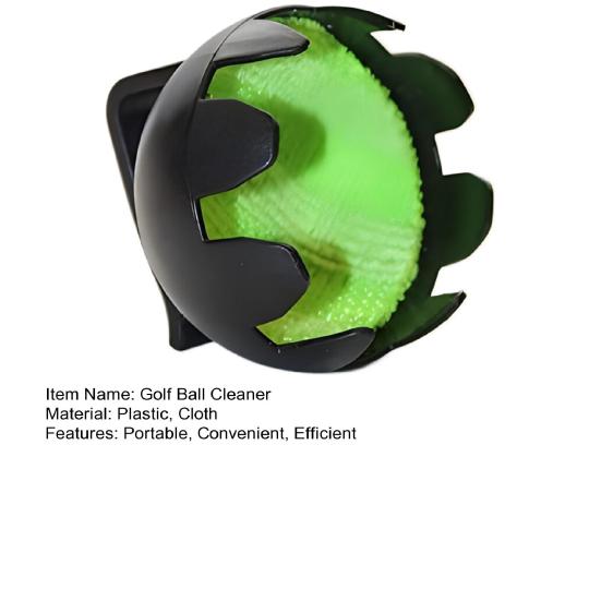 Golf Ball Cleaner Portable Golf Ball Brush with Clip Attachment Golfing Accessories Cleaning Tool for Golfers