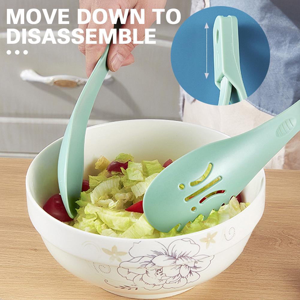 Щипцы для еды 3 в 1, бытовые термостойкие зажимы для еды для приготовления пищи, многофункциональная дырявая ложка для фондю, кухонные принадлежности