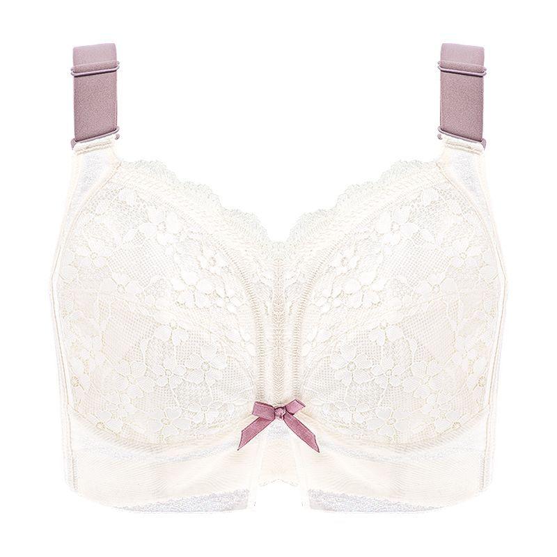 Large Size Underwear, Large Breasts, Small and Thin, No Steel Ring, Fat Mm Gathered, Anti-sagging, Double Breasts, Full Cup Bra