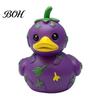 Car Dashboard Decorations Funny Orange Eggplant Duck Figurine, Fruit Vegetable Resin Statue, Adorable Desk Small Animal Collectibles Decor for