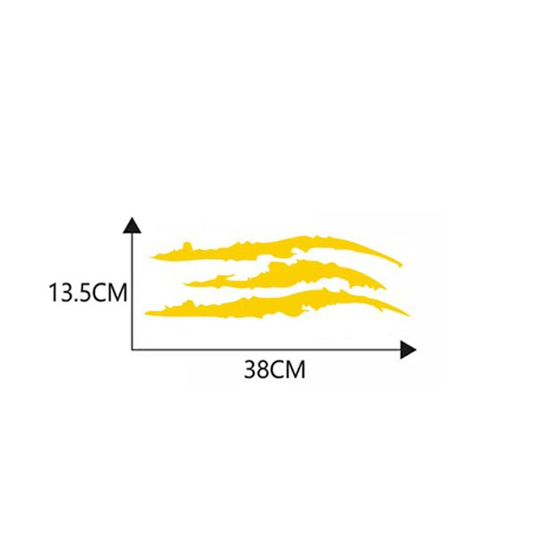 Наклейка на автомобиль Monster Claw Scratch Stripe Mark Съемная водонепроницаемая светоотражающая наклейка на фару Автостиль Украшения Аксессуары
