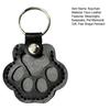 Pet Hair Storage Keychain Faux Leather Paw Shape Fillable Pendant Keychain with Keyring Pet Memorial Keychain Keepsake Gift for Dog Cat Lovers