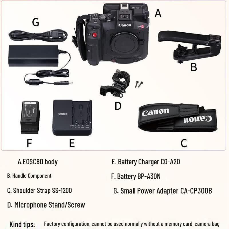 Canon EOS C80 Professional 6K Cinema Camera (CN version)