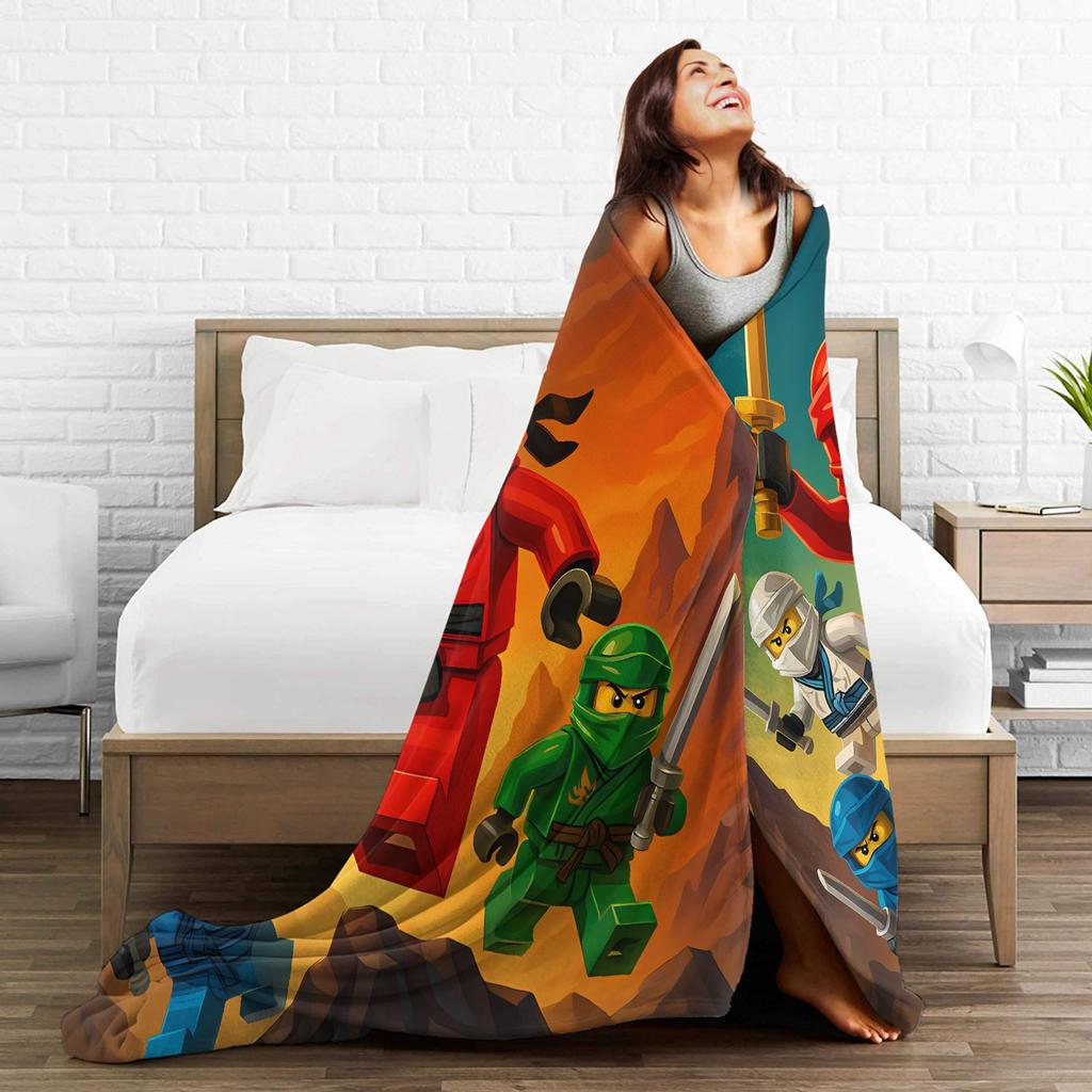 Плед N-Ninjagos Супермягкий Плед-покрывало с принтом Плюшевый Плед для Мальчика Девочки На Открытом Воздухе Фланелевый Покрывало на Кровать Покрывало на Кровать