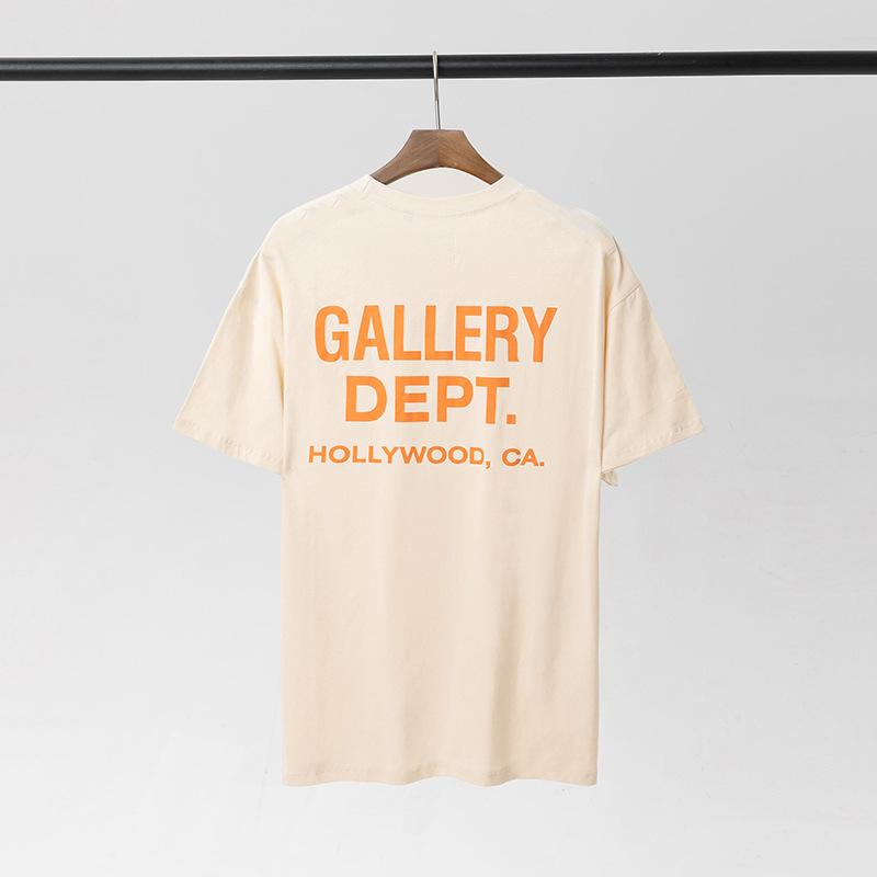 GALLERY tide brand DEPT classic alphabet slogan LOGO gradual change printed short-sleeved T-shirt men and women Qixi Festival couple