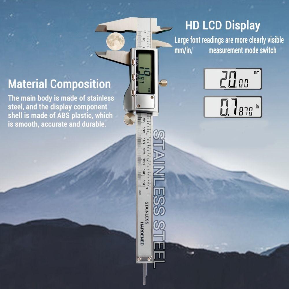 Inch Metric Digital Caliper Tool LCD Screen Micrometer Measurement Digital Micrometer Engineering