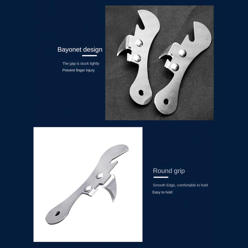 Can Opener Stainless Steel Safety Side Cut Manual Tin Professional Ergonomic Jar Tin Opener Cans Kitchen Tool