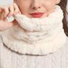Faux Fur Plush Infinity Scarf Solid Color Soft Neck Plain Coldproof Neck Warmer Ski Mask For Women Daily Uses Winter Outdoor