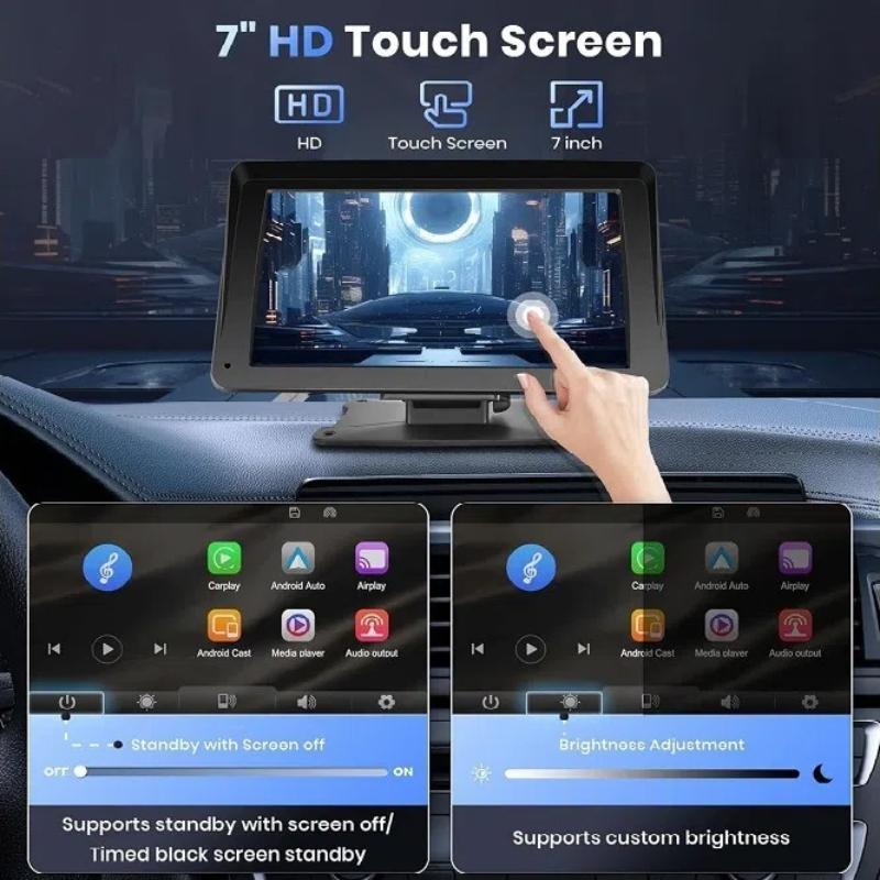 Новый 7-дюймовый Carplay портативный беспроводной автомобильный смарт-экран MP5 навигация реверсивный плеер