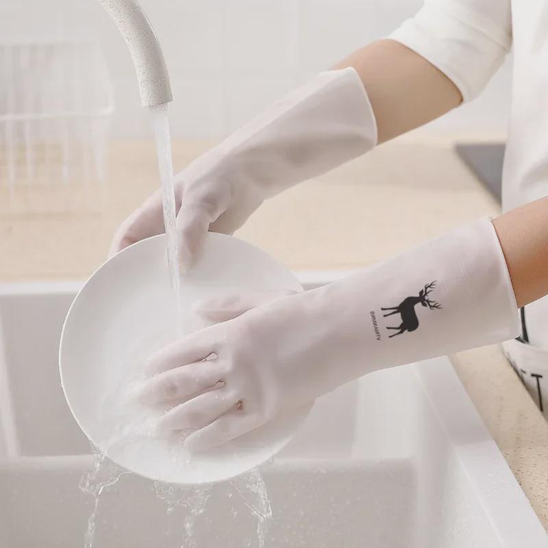 Housework Latex Gloves - Waterproof, Non-slip, Durable Rubber Gloves for Kitchen Dishwashing & Cleaning