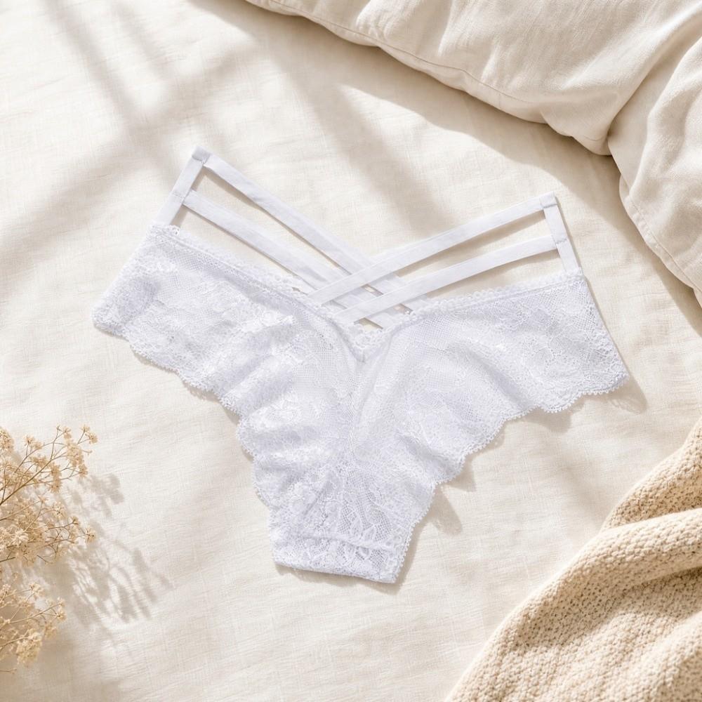 Underwear Women Lace Floral Thong Low-Rise T-back Panties Lace Solid Briefs Female