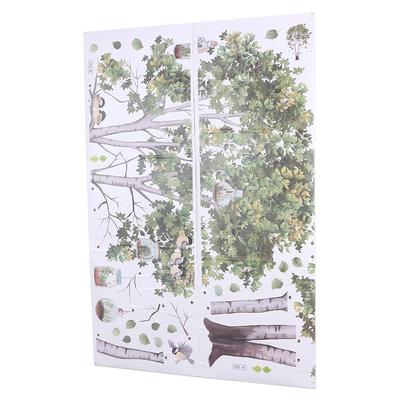 ПВХ Береза Свежее Растение Наклейка на Стену Съемный Фон Растения Скандинавский Большое Дерево Спальня
