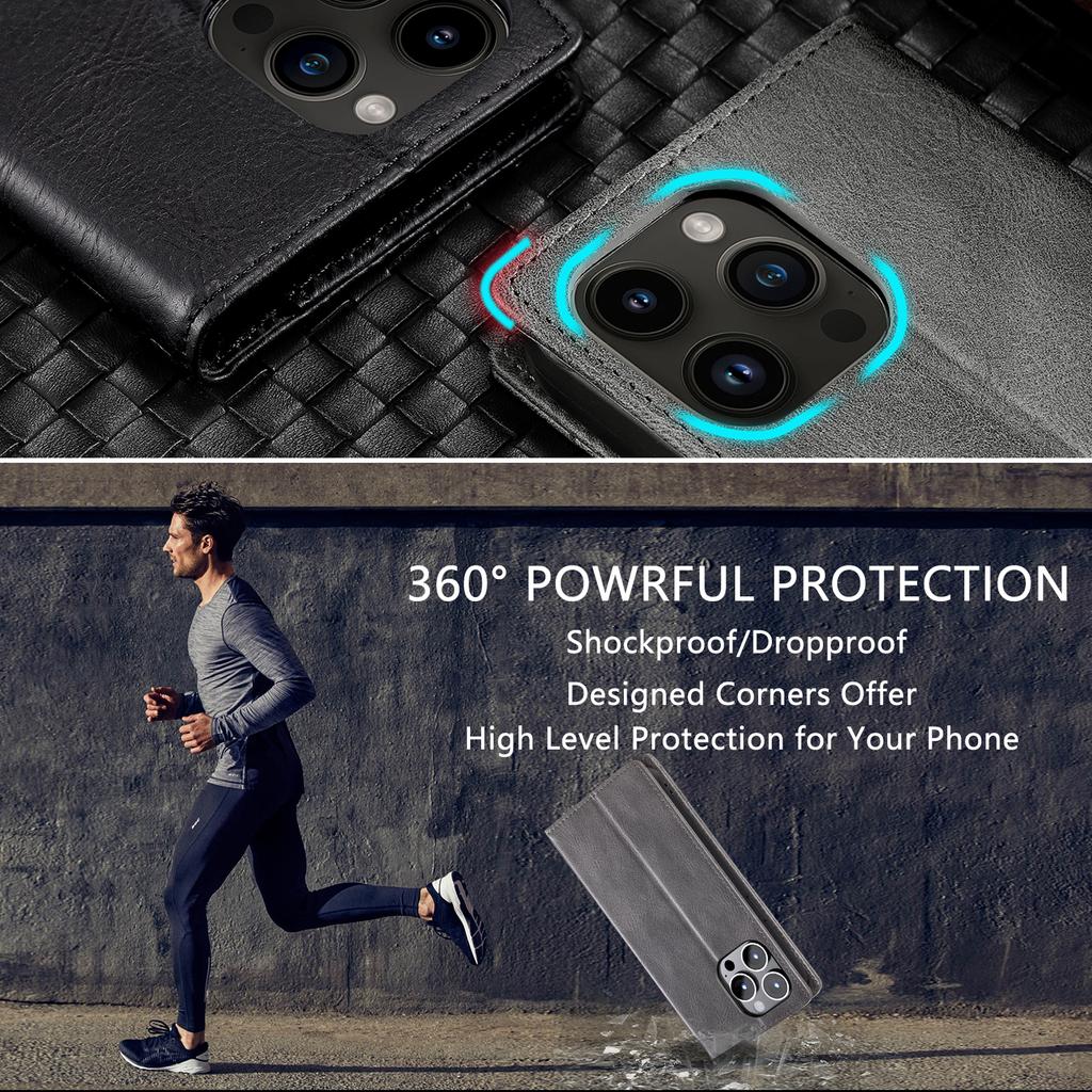 Откидной чехол-кошелек с защитой от кражи, магнитный кожаный чехол для iPhone 15, 14, 13, 12, 11 Pro Max XS MAX 8P 7P/Samsung S23 S22 S21 Ultra Plus A14 A54 A13 A53