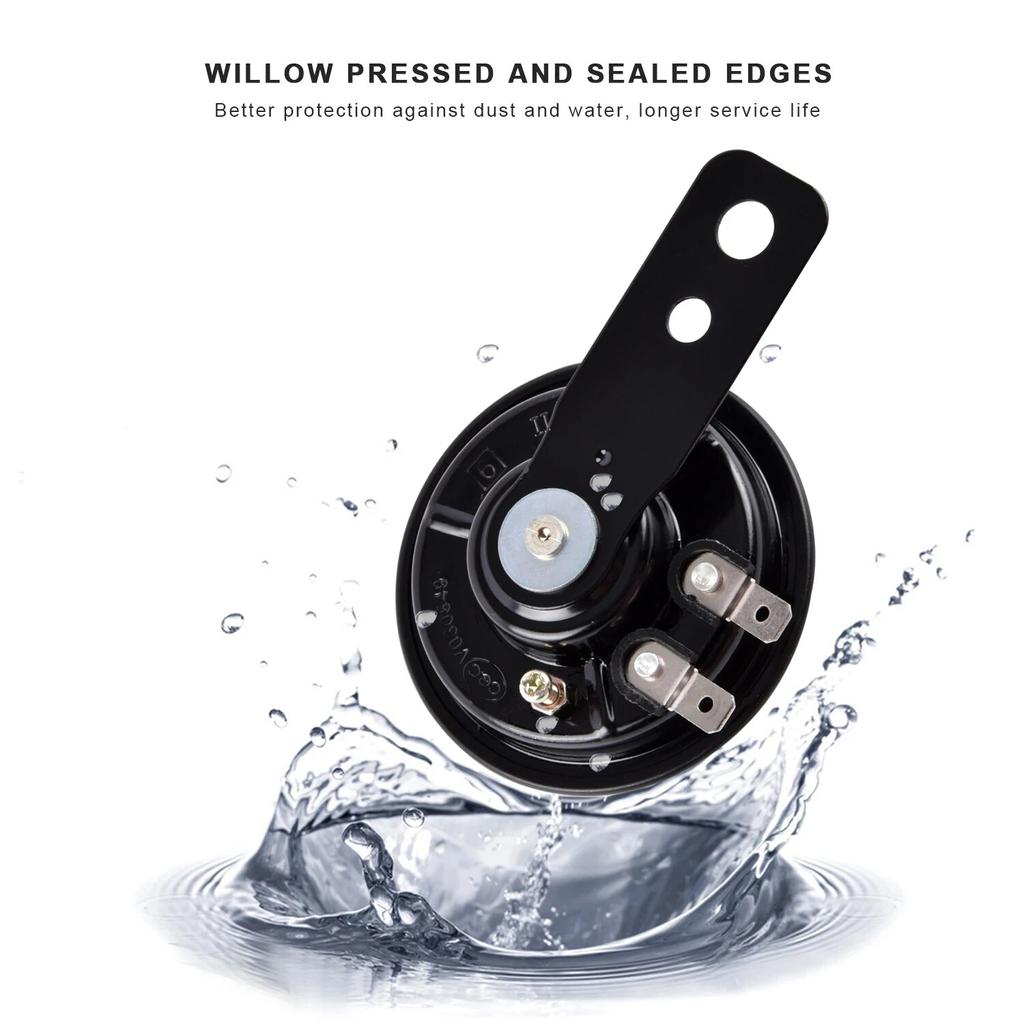 Комплект электрического звукового сигнала для мотоцикла, 12 В, 1,5 А, 120 дБ, универсальный водостойкий круглый громкий звуковой сигнал, динамики для скутера, мопеда, Прямая поставка, новый