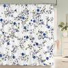 3D Шторка для душа в скандинавском стиле с принтом цветов, растений и листьев, водонепроницаемая из полиэстеровой ткани, занавески для ванной комнаты с крючками