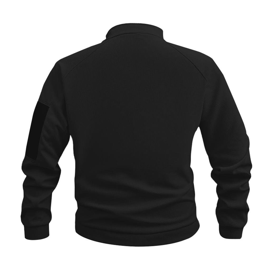 Мужской флисовый свитшот Милитари Кэжуал с длинным рукавом Вязаный пуловер Свободный Ветрозащитный для тренировок