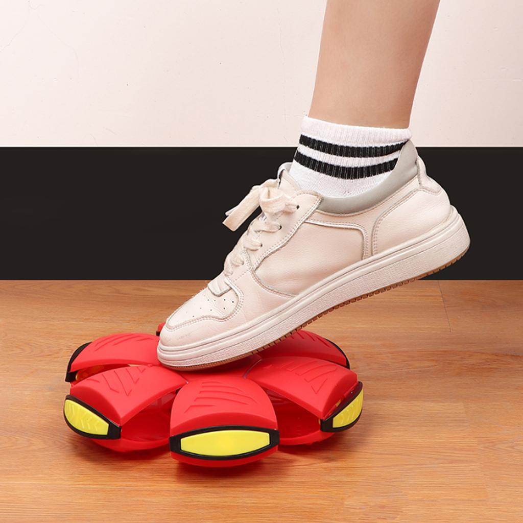 Эластичный мяч с летающей тарелкой, улучшенный шаг на мяче, детские игрушки для шагов с мячом для ног