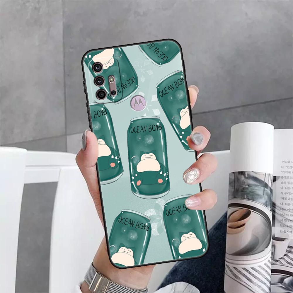 Case For Motorola G30 One Fusion Plus G9 Play G60 E30 G8 Power Lite G50 Edge 20 Hyper G200 Phone Cover Drinks Pokemon Funda Capa