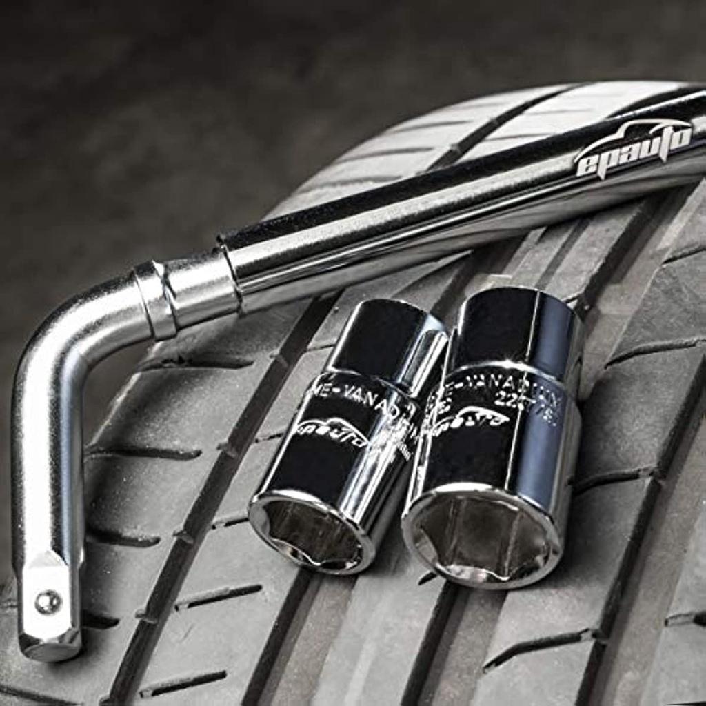 Ключ с телескопической проушиной Колесный ключ с головками CR-V (17/19 21/22 мм)