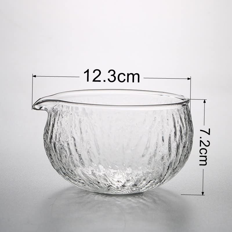 Heat-resistant Glass Matcha Bowl, Clear, Approximately 12.3cm X 7.2cm High, Perfect for Tea Ceremony, Tea Ceremonies, Practice, or As a Gift.
