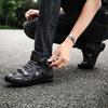 Unisex High Top Motorcycle Boots Rotating Button Racing Off Road Anti Slip Durable Protection Riding Shoes