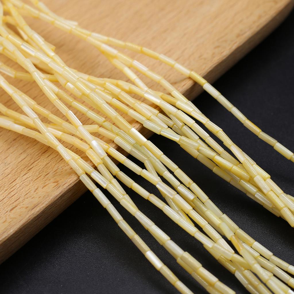 Натуральные пресноводные бусины в виде ракушек, окрашенные длинные трубчатые изолирующие бусины для изготовления ювелирных изделий, ожерелье, браслет, серьги, аксессуар