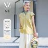 Женская повседневная футболка Muzi из чистого хлопка