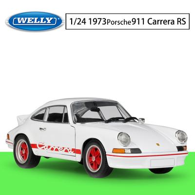 Велли 1:24 масштаба 1973 Porsche 911 Carrera RS модель автомобиля из сплава, литье под давлением, металлические игрушечные автомобили, модель автомобиля, коллекция высокой имитации, детские подарки