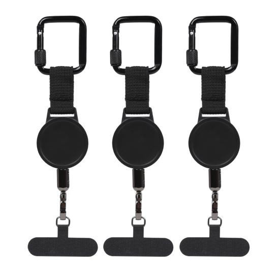 Выдвижной страховочный шнурок для телефона с клипсой для ремня 60 см стальной трос зажим для телефона для защиты от кражи и использования без рук универсальный аксессуар для телефона для приключений на открытом воздухе