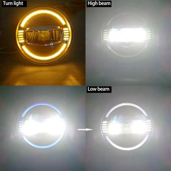 7-дюймовые светодиодные фары для JL07-17 JK Wrangler - Синие