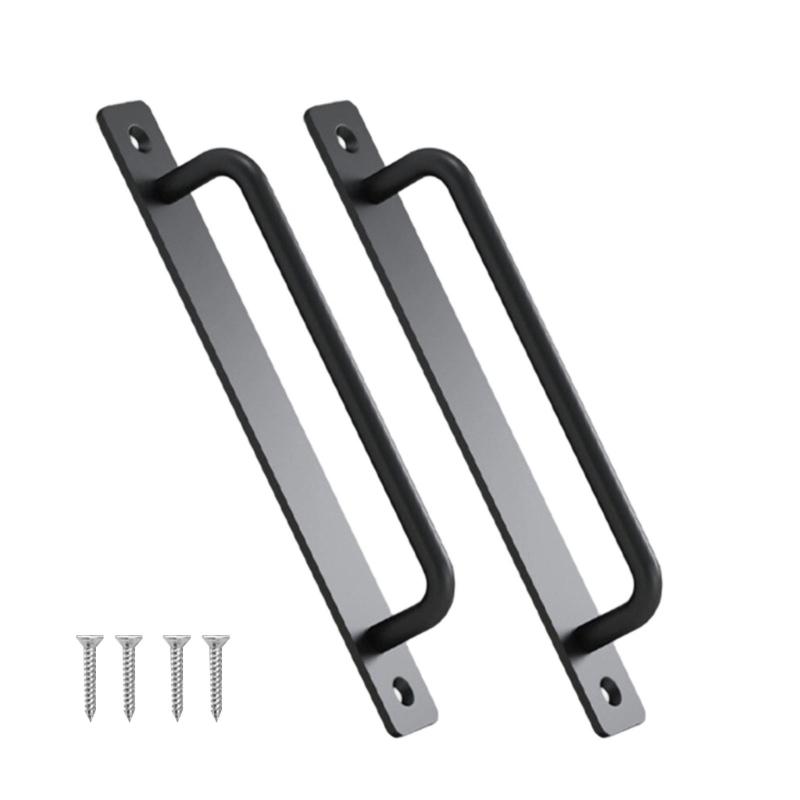 Pack of 2 Practical Sliding Door Handles Hole Center Aluminum Alloy with Mounting Screws for Indoor Outdoor Use