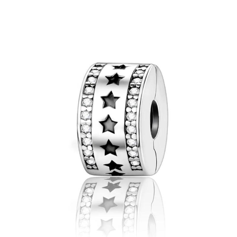 Sparkling Copper Stars Moon Sun Flower Earrings Dangle Charm Beads Fit Original Bracelets Diy Cultural Jewelry Gift