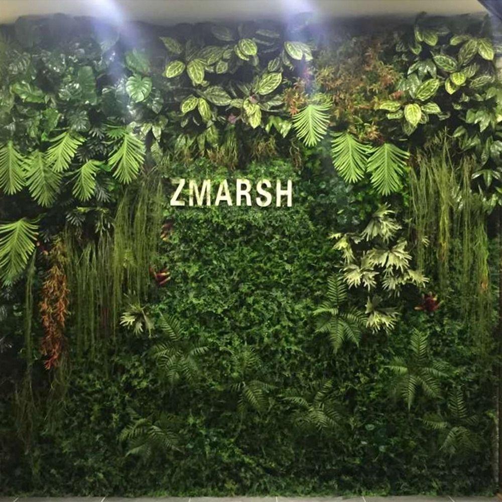 Square Shape Artificial Grass Wall Panel 40*60cm Size Privacy Fence Panel Indoor Decor