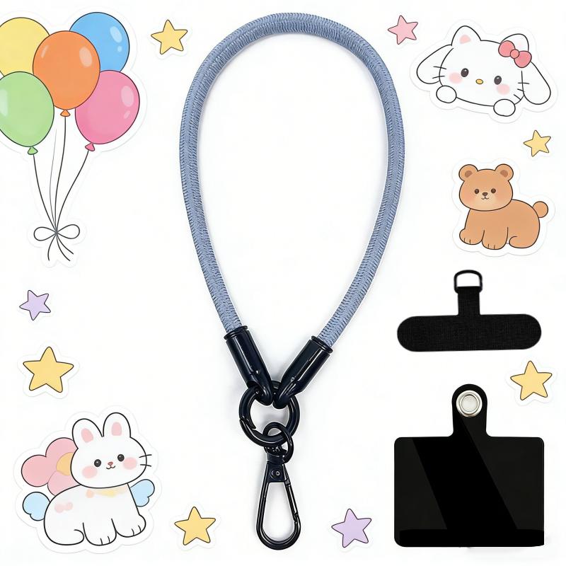 Cell Phone Case Lanyard Wrist Hand Strap Cord with Card to Hang the Mobile Phone Rope Smartphone Chain Key Strap for iPhone