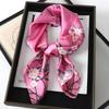 70*70cm Silk Feeling Brand Design Scarf Women Print Shawl Wrap Headkerchief Hijab Female Hair Hand Wrist Bandana Neck Tie