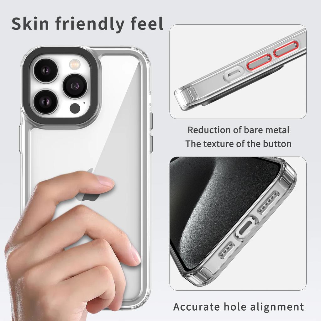 High Quality Acrylic Shockproof Clear Case For iPhone 15 Pro Max 14 Pro 13 12 11 Pro XS Max XR X 8 7 Plus SE 2022 SE2 SE3 Back Transparent Cover