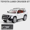 Масштаб 1/24 Toyota LAND CRUISER GT Prado SUV, модель автомобиля из сплава, литая под давлением металлическая игрушка, внедорожник, модель автомобиля со звуковым светом, подарки для детей