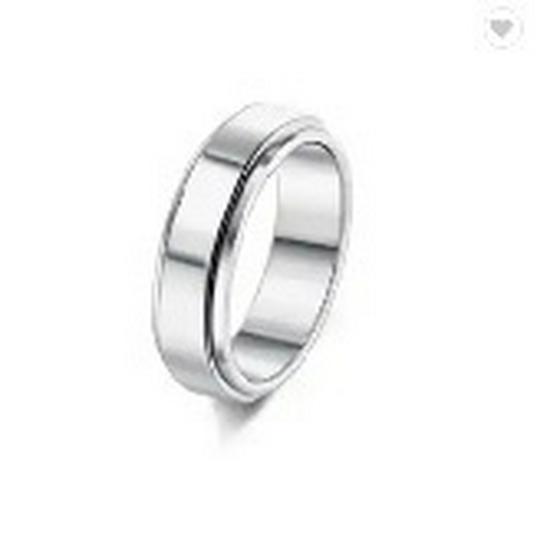 Семицветное матовое вращающееся кольцо из титановой стали