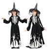 Светящийся в темноте костюм ведьмы, наряд для косплея на Хэллоуин для детей, унисекс, мантия для выступлений на вечеринках и фестивалях на Хэллоуин