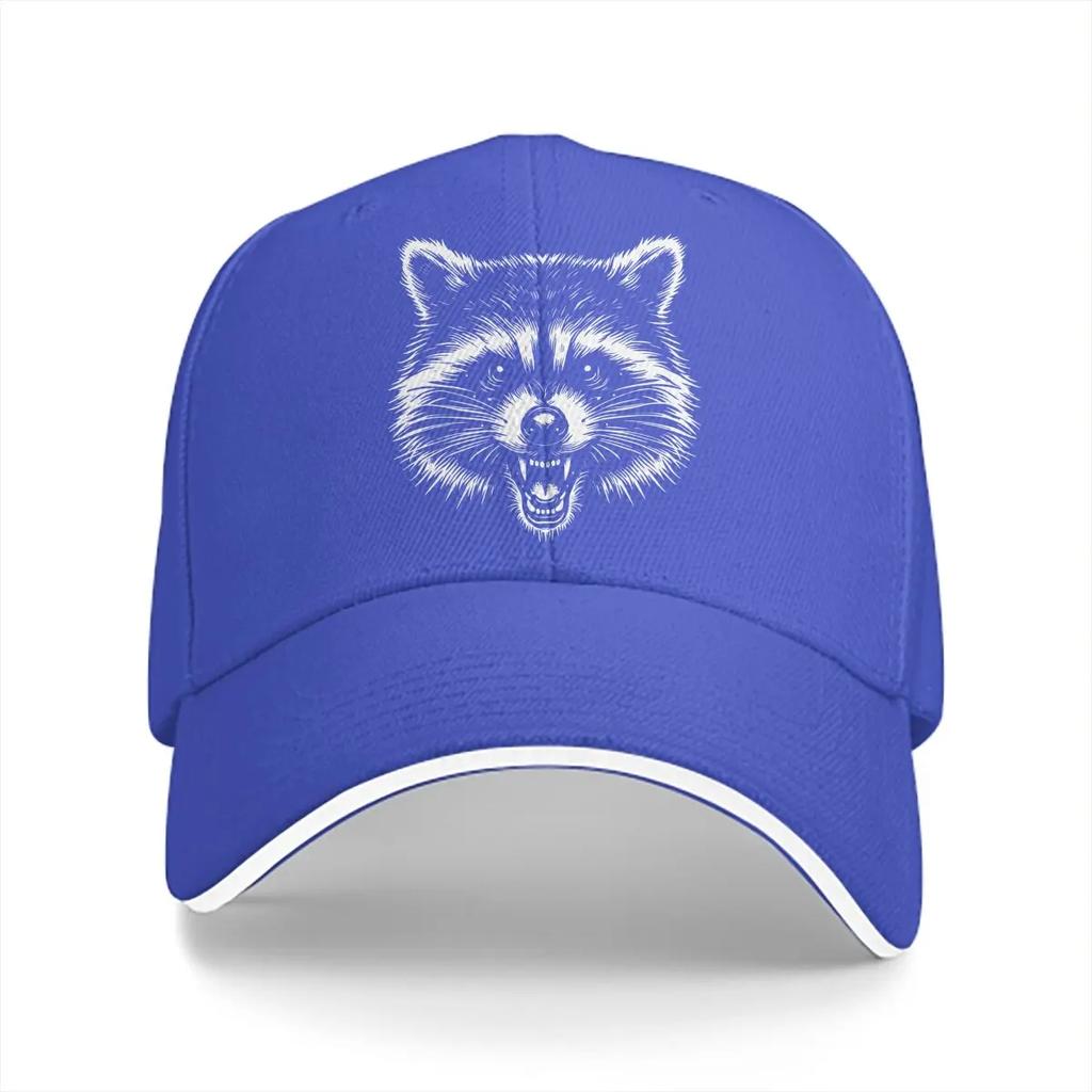 Aggressive Mad Angry Raccoon Baseball Caps Peaked Cap Raccoon Lover Sun Shade Hats for Men Women