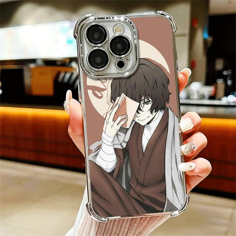 Чехол для телефона Bungo Stray Dogs Дазай с покрытием для iPhone 16 17 Pro Max Air 16E 14 15 Plus 12 13 Mini Противоударный чехол с подушкой безопасности