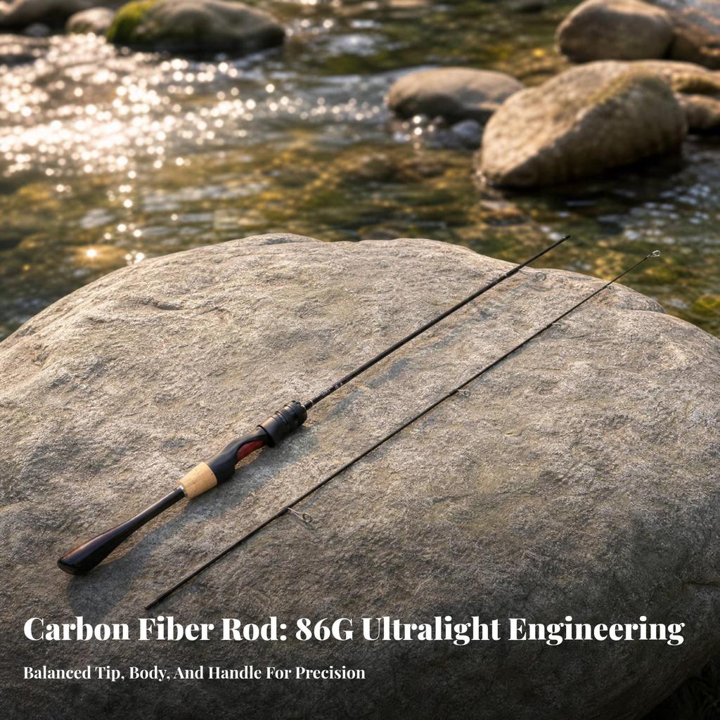 Ultralight Stream Rod with Cork Grip Soft Action Non-Telescopic Fishing