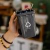 Garbage Can Shaped Mug Creative Ceramic Drinking Cup Personalized Funny Coffee Cup with Lid As A Gift