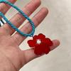 Acrylic Flower Pendant Necklace Adjustable Length Clavicle Chain Handmade Neckchain Accessories for Women and Girls