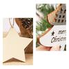 1/4Pcs Wooden Merry Christmas Ornament Farmhouse Rustic Xmas Tree Hanging Double Layer Splicing Love Heart Star Round Shape Holiday Decoration