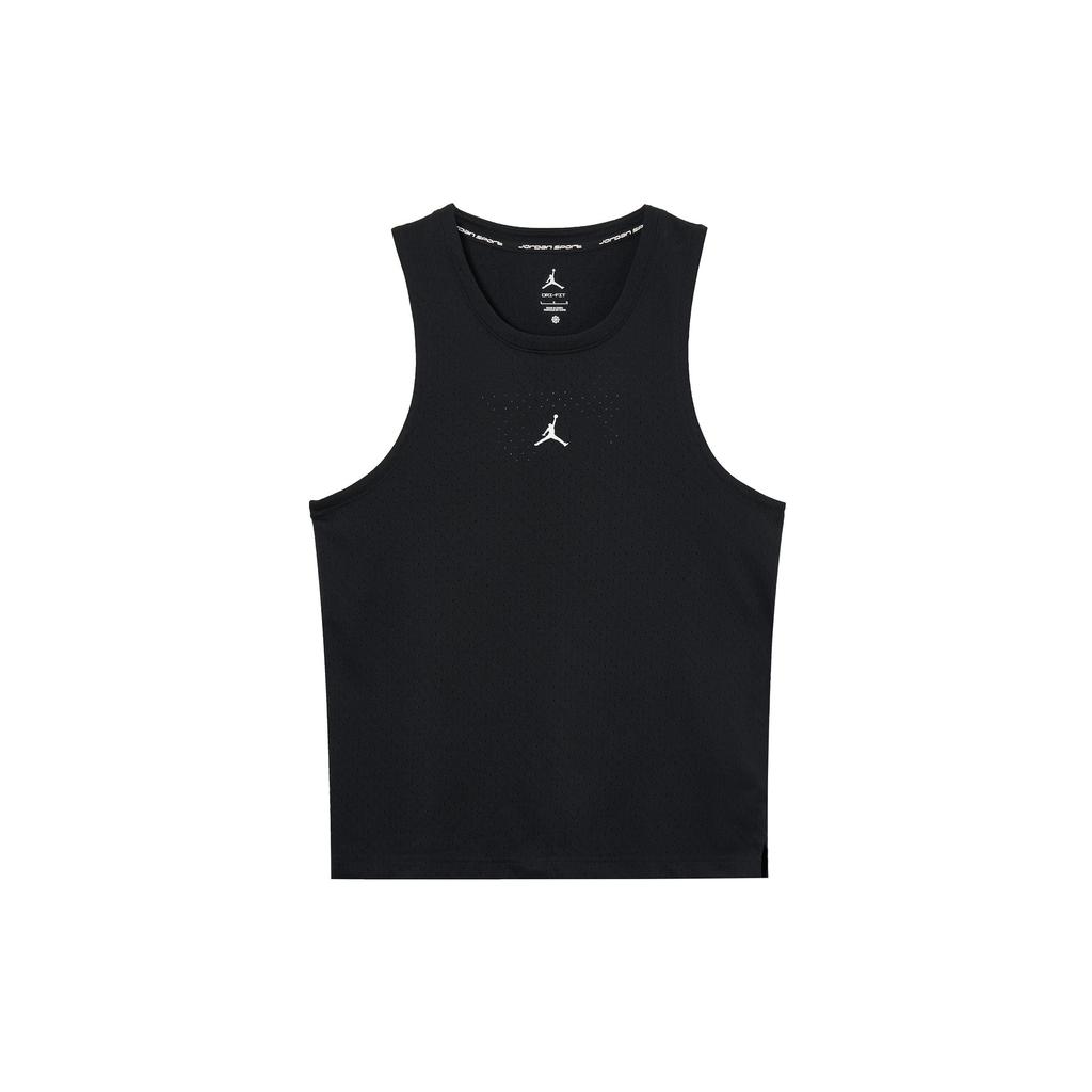 Jordan Спортивная майка Dri-FIT Простая Удобная Без рукавов Однотонная Баскетбольная Мужская Топы Черный Белый HF9950-010