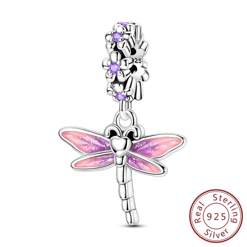 Оригинальные медные шармы-бусины Роза Сердце Крылья Бантик Шарм для браслета Подвеска Женщина Девушка Изысканные DIY Ювелирные изделия Подарок