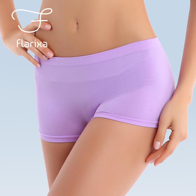 Flarixa Бесшовные трусики для женщин, женские эластичные шорты-боксеры