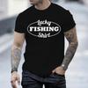 Oversized T-shirt Shirt Funny Short Sleeve T Shirts Summer Men Women Tshirts Funny Lucky Fishing Print Tops Men's Brand T-shirts